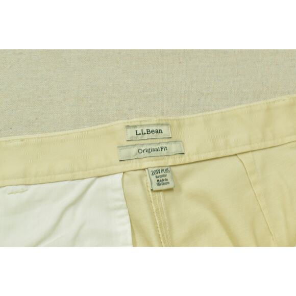 L.L.Bean Original Fit Women's Plus Size 20W Khaki Chino Shorts Cotton - Picture 5 of 8